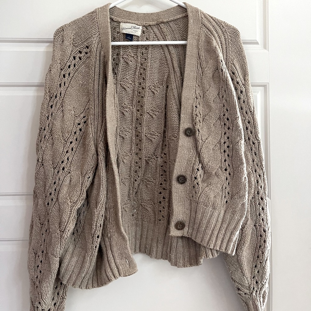 Universal Thread | Brown Heavy Knit Cardigan Oversized Sweater